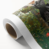 Classical Realism Painting - Woman in Garden Realistic Wall Art