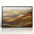 Large abstract wall art featuring autumnal hues on a framed acrylic, ideal for modern living room decor.