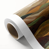 Art Deco poster featuring an autumnal forest scene on rolled canvas, ideal for nursery wall art.