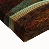 Black and white landscape art painting on stretched canvas depicting a serene fall scene, ideal for bedroom wall decor.