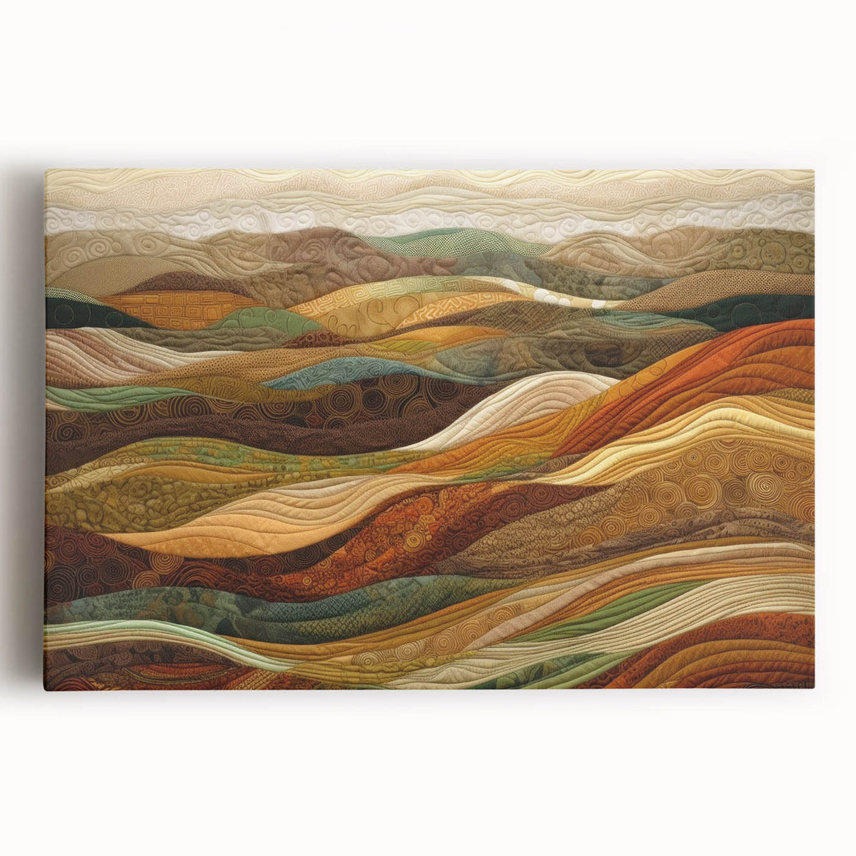 Black and white abstract depiction of fall trees on a large stretched canvas, suitable for kitchen wall art.