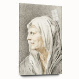 Classic Romantic Paintings: Portrait of an Elderly Woman in Romantic Style
