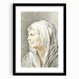 Classic Romantic Paintings: Portrait of an Elderly Woman in Romantic Style