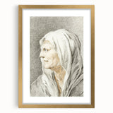 Classic Romantic Paintings: Portrait of an Elderly Woman in Romantic Style
