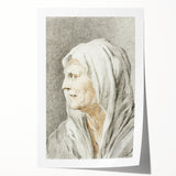 Classic Romantic Paintings: Portrait of an Elderly Woman in Romantic Style