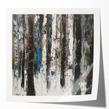 Dining Room Wall Decor – Abstract Forest Textured Canvas Art
