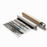 Dining Room Wall Decor – Abstract Forest Textured Canvas Art