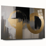 Gold & Black Abstract Wall Art – Modern Luxury Canvas Print