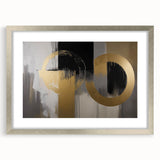 Gold & Black Abstract Wall Art – Modern Luxury Canvas Print