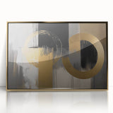 Gold & Black Abstract Wall Art – Modern Luxury Canvas Print