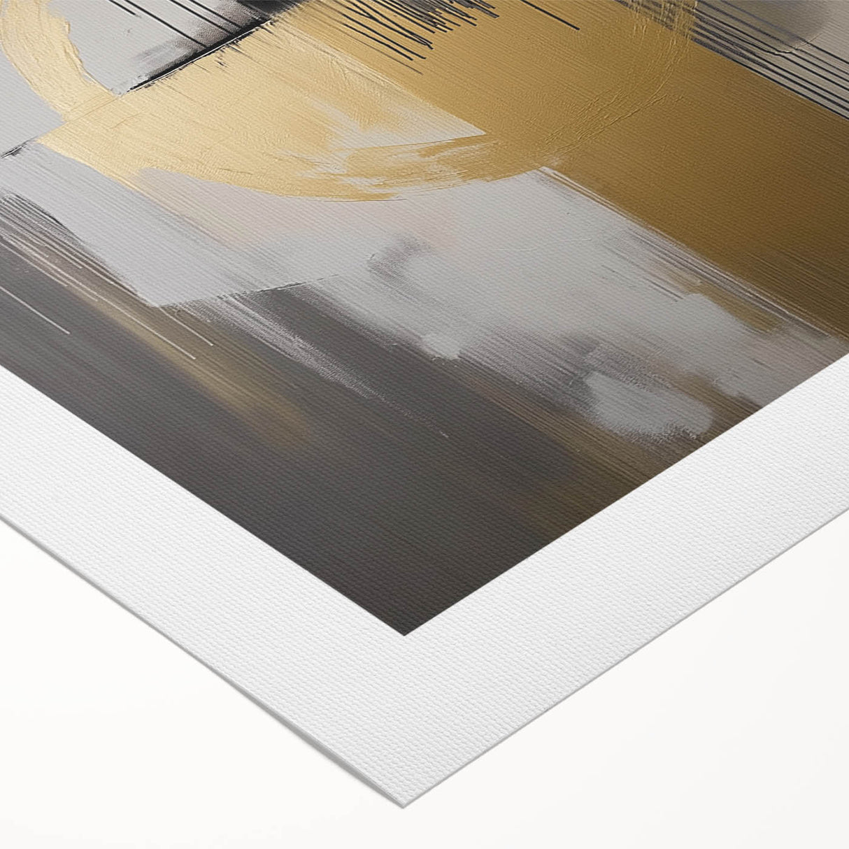 Gold & Black Abstract Wall Art – Modern Luxury Canvas Print