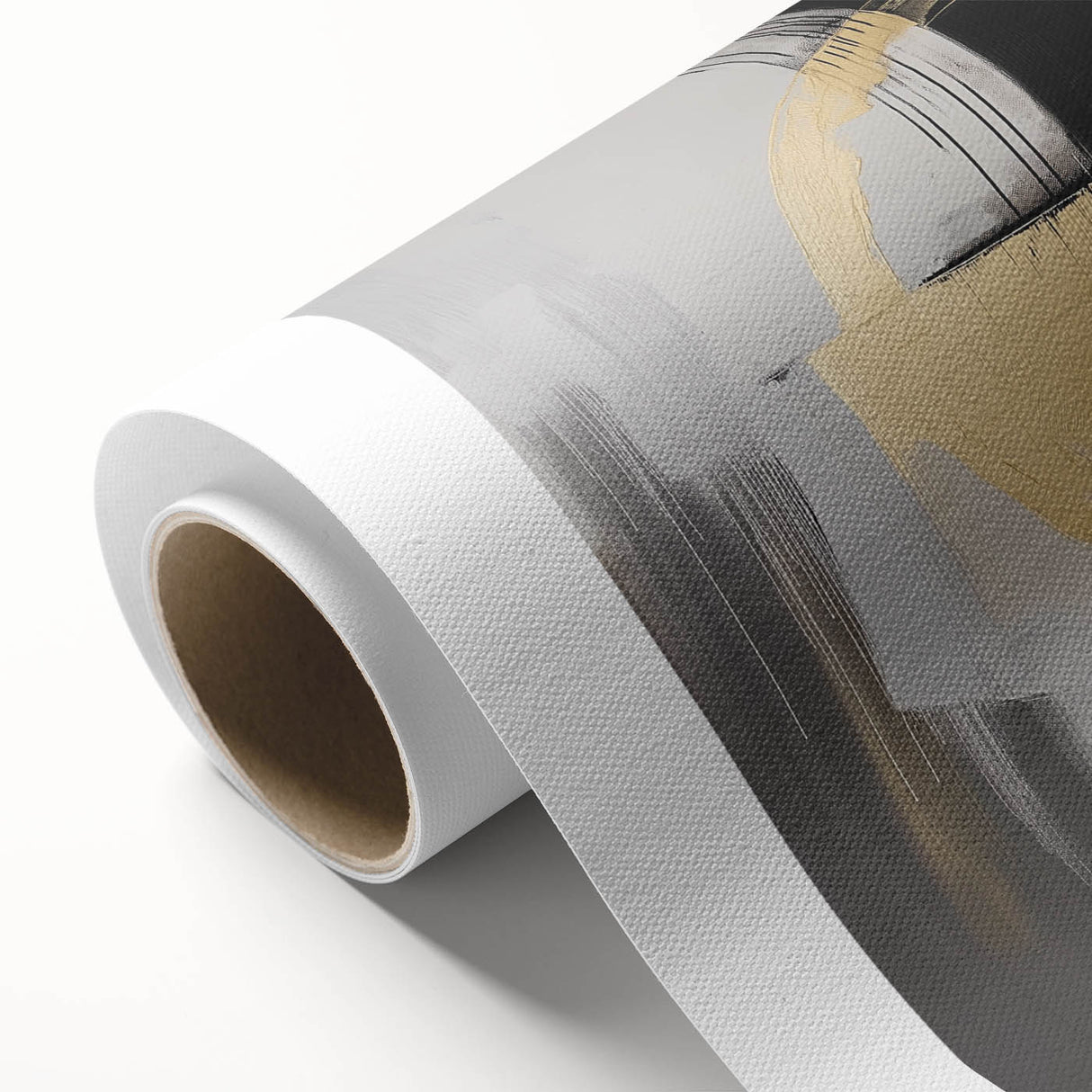 Gold & Black Abstract Wall Art – Modern Luxury Canvas Print