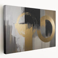 Gold & Black Abstract Wall Art – Modern Luxury Canvas Print