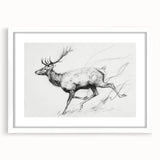 Abstract figurative art frame with a white mat, showcasing a modern design. The frame features a minimalist aesthetic, perfect for contemporary home decor.