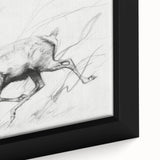 Close-up of a framed abstract figurative canvas art piece showcasing vibrant colors and intricate brushwork, ideal for modern home decor and artistic expression.