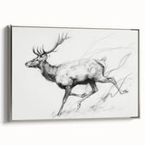 Framed abstract figurative wall art showcasing vibrant colors and dynamic shapes, set in a sleek silver frame, ideal for modern home decor.