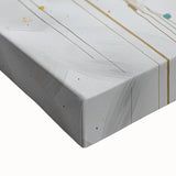 Close-up of an abstract floral stretched canvas artwork showcasing vibrant colors and intricate patterns, ideal for modern home decor and artistic spaces.