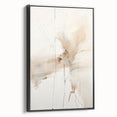 Framed canvas wall art showcasing an abstract minimalist design in black, viewed from the side, perfect for modern home decor with sleek lines and elegant aesthetic.