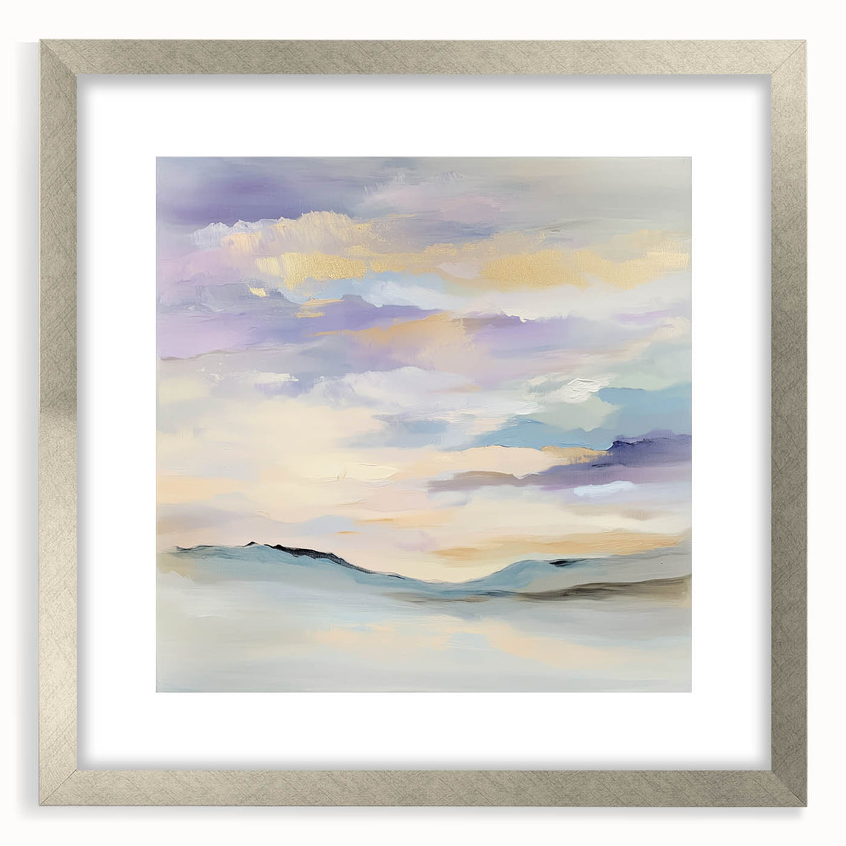 Minimalist Abstract Wall Art – Pastel Modern Landscape Canvas