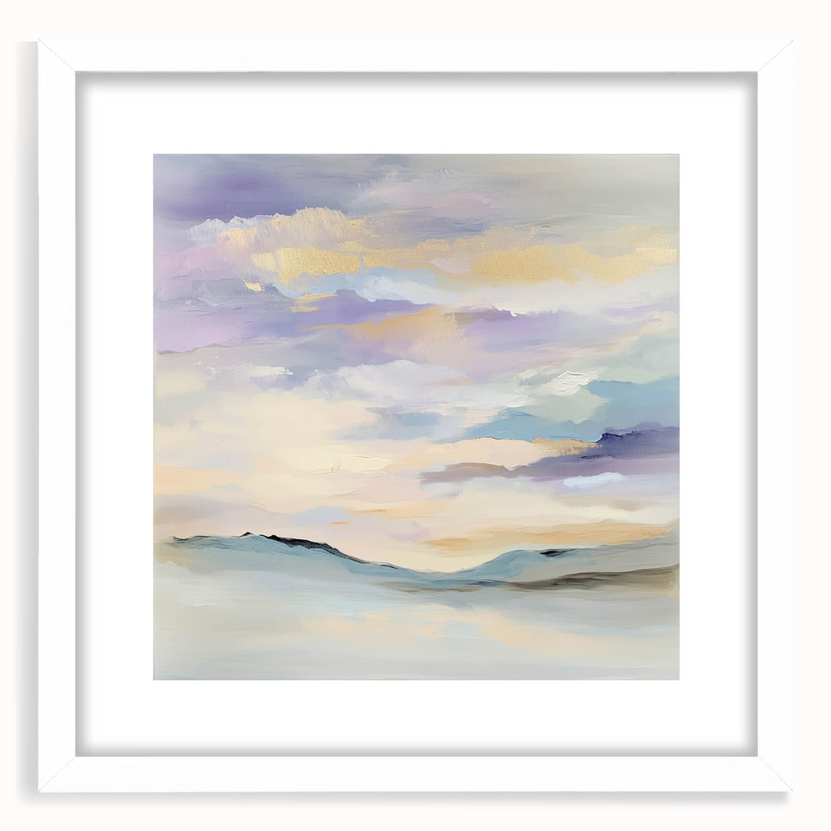 Minimalist Abstract Wall Art – Pastel Modern Landscape Canvas