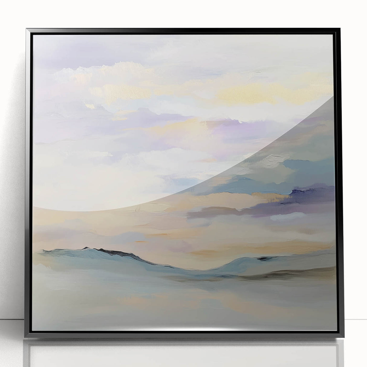 Minimalist Abstract Wall Art – Pastel Modern Landscape Canvas