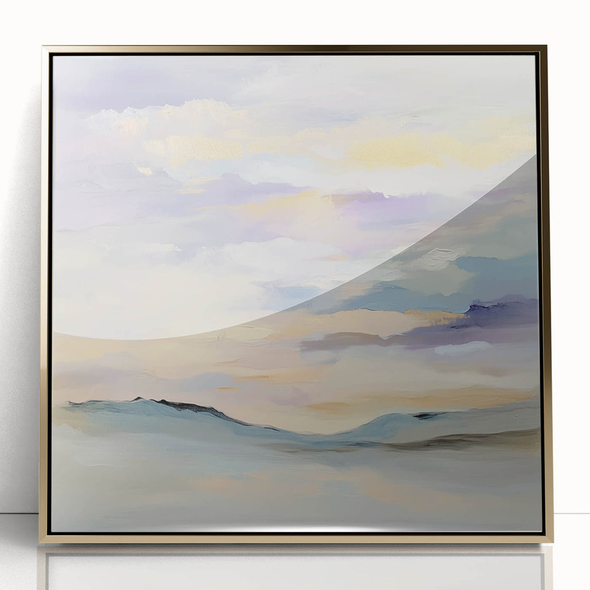 Minimalist Abstract Wall Art – Pastel Modern Landscape Canvas