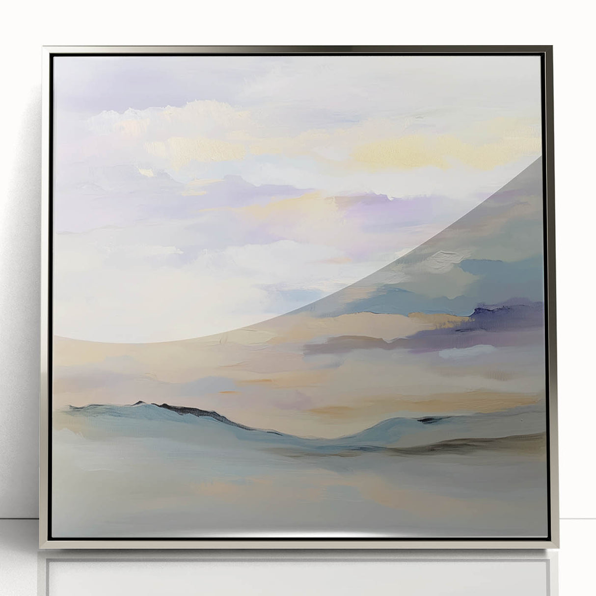 Minimalist Abstract Wall Art – Pastel Modern Landscape Canvas