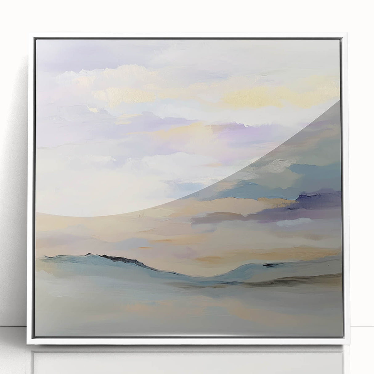 Minimalist Abstract Wall Art – Pastel Modern Landscape Canvas