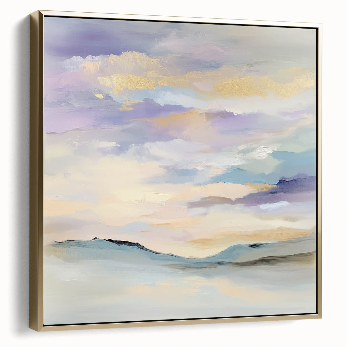 Minimalist Abstract Wall Art – Pastel Modern Landscape Canvas