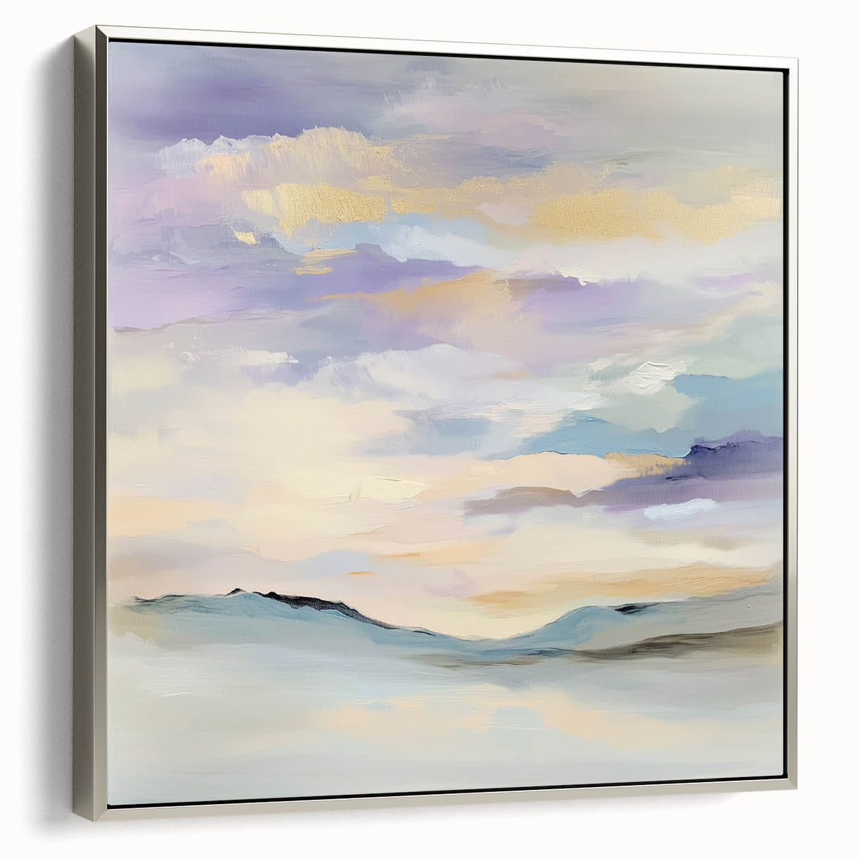 Minimalist Abstract Wall Art – Pastel Modern Landscape Canvas