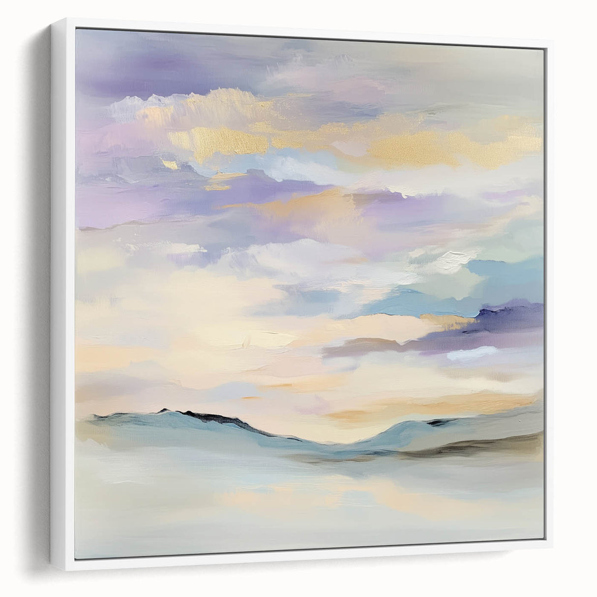 Minimalist Abstract Wall Art – Pastel Modern Landscape Canvas
