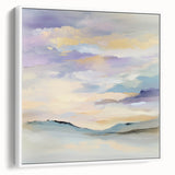 Minimalist Abstract Wall Art – Pastel Modern Landscape Canvas