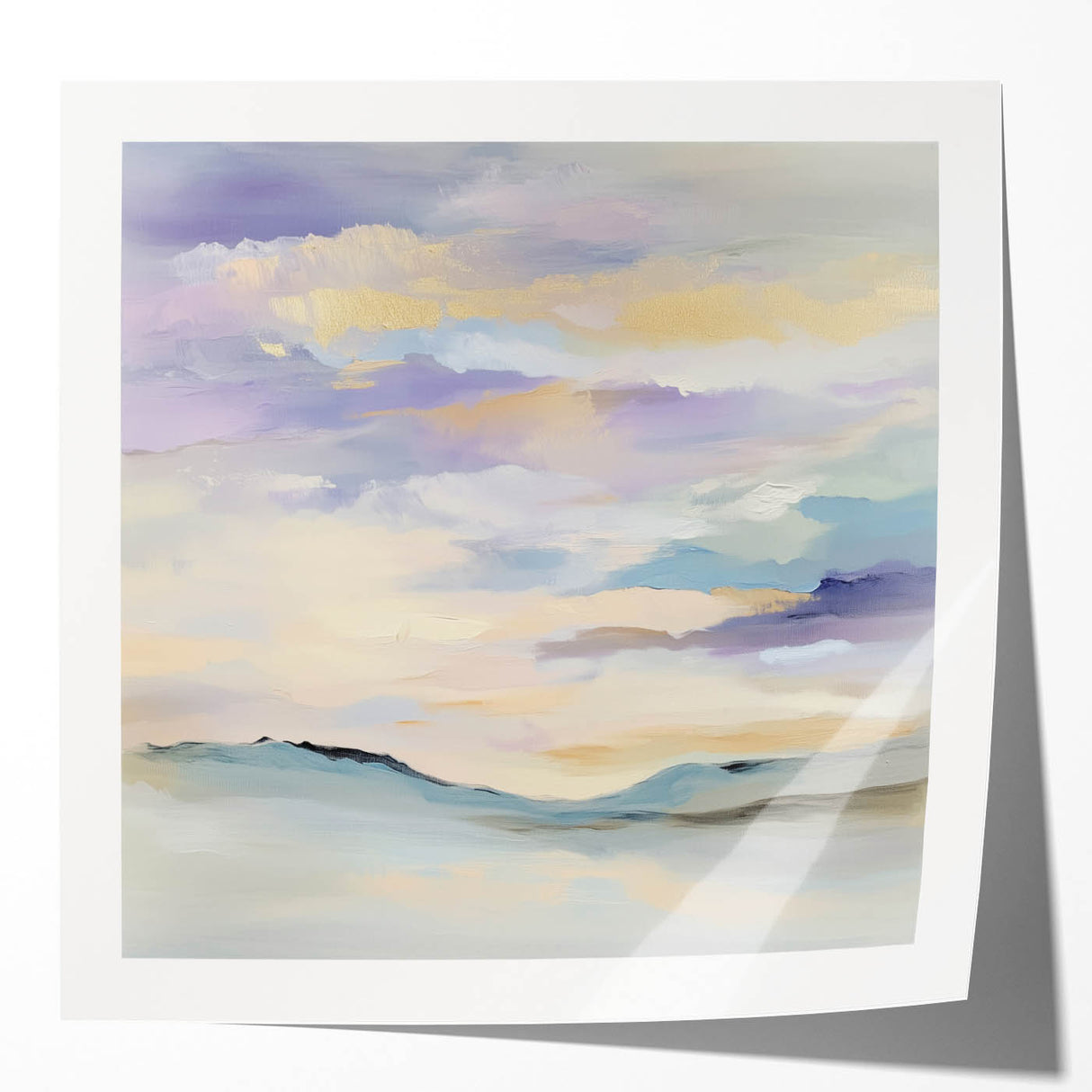 Minimalist Abstract Wall Art – Pastel Modern Landscape Canvas