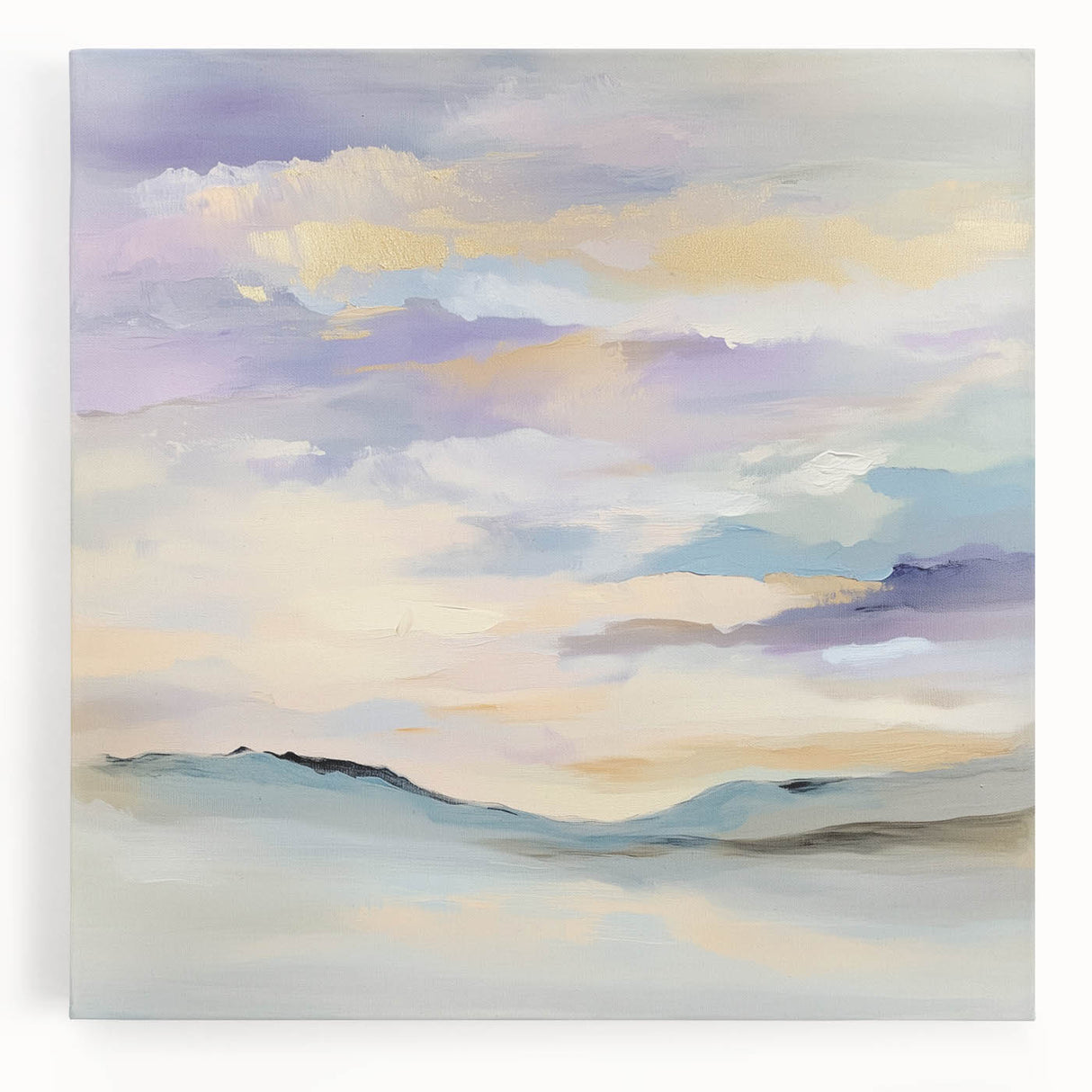 Minimalist Abstract Wall Art – Pastel Modern Landscape Canvas