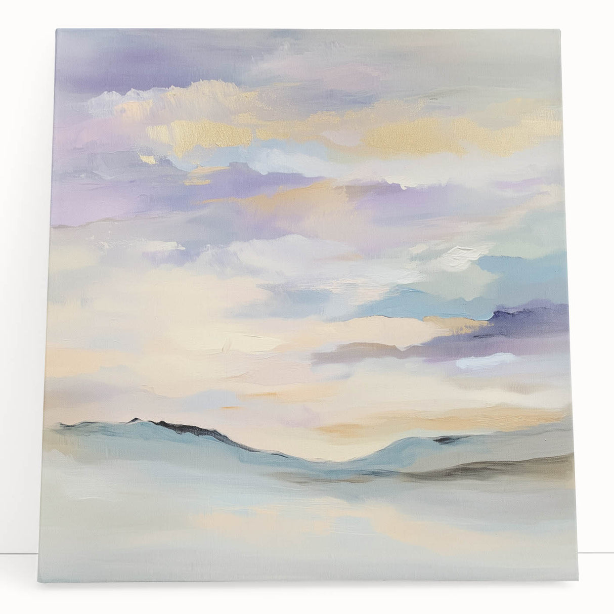 Minimalist Abstract Wall Art – Pastel Modern Landscape Canvas