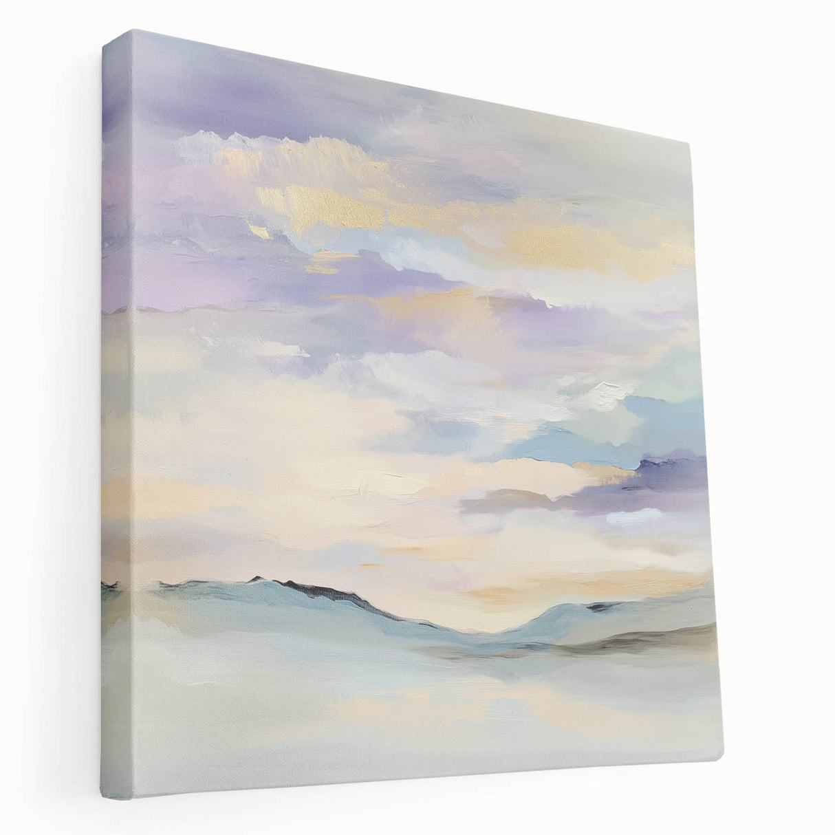 Minimalist Abstract Wall Art – Pastel Modern Landscape Canvas