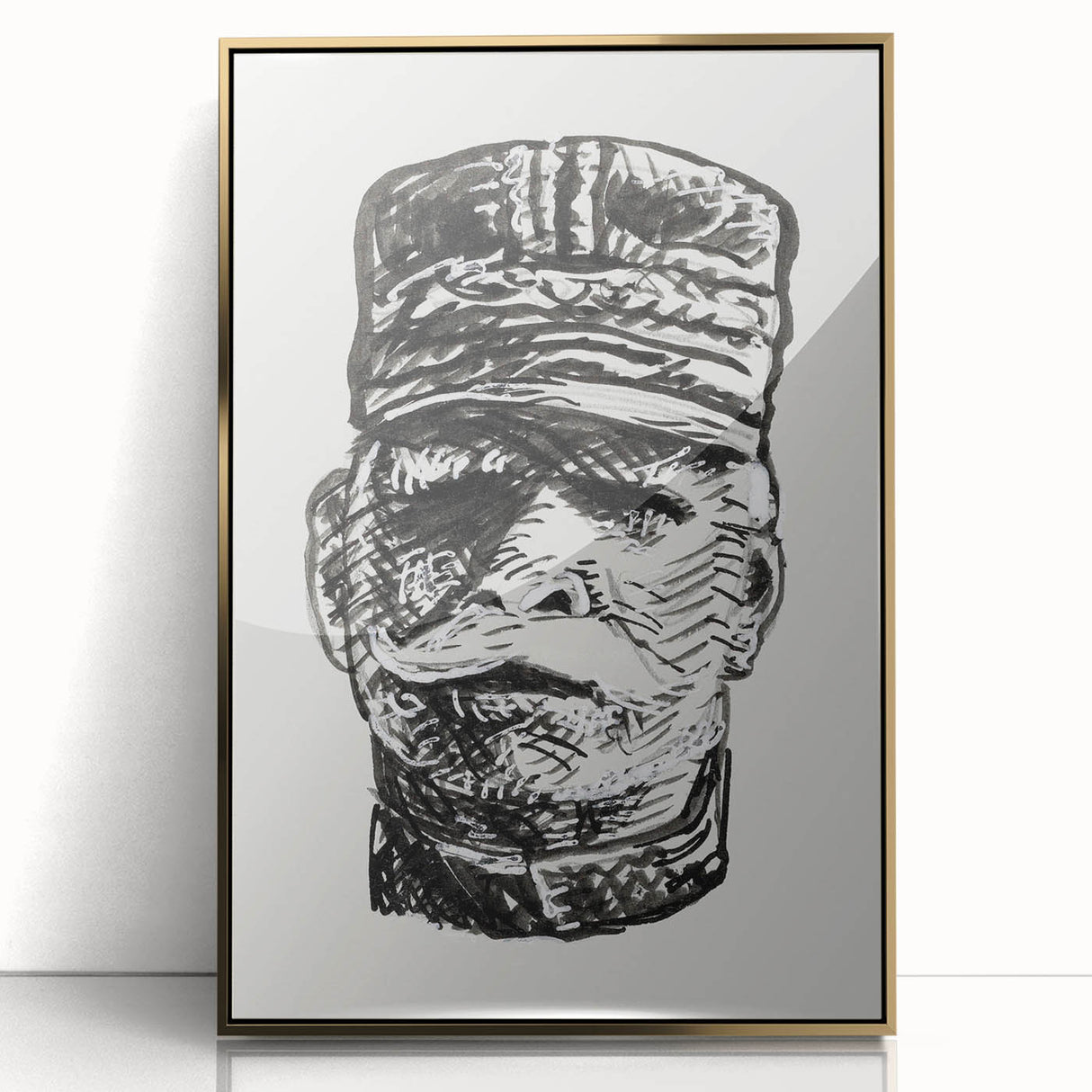 Expressionist Art - Portrait of General Joffre Abstract Wall Art