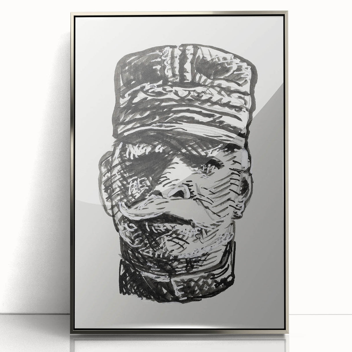 Expressionist Art - Portrait of General Joffre Abstract Wall Art