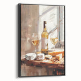 Black and white vintage poster art of a landscape on framed canvas, ideal for bedroom wall decor.