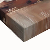 Large art of a black and white landscape painting on stretched canvas, suited for bedroom wall decor.