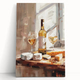 Large black and white stretched canvas of assorted kitchen items, ideal for kitchen wall art.
