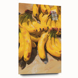 Large abstract wall art featuring assorted fruits in vibrant colors on acrylic glass, ideal for bedroom or dining room decor.