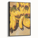 Black and white vintage poster art featuring an assortment of fruits on a framed canvas, suitable for bedroom wall decor.