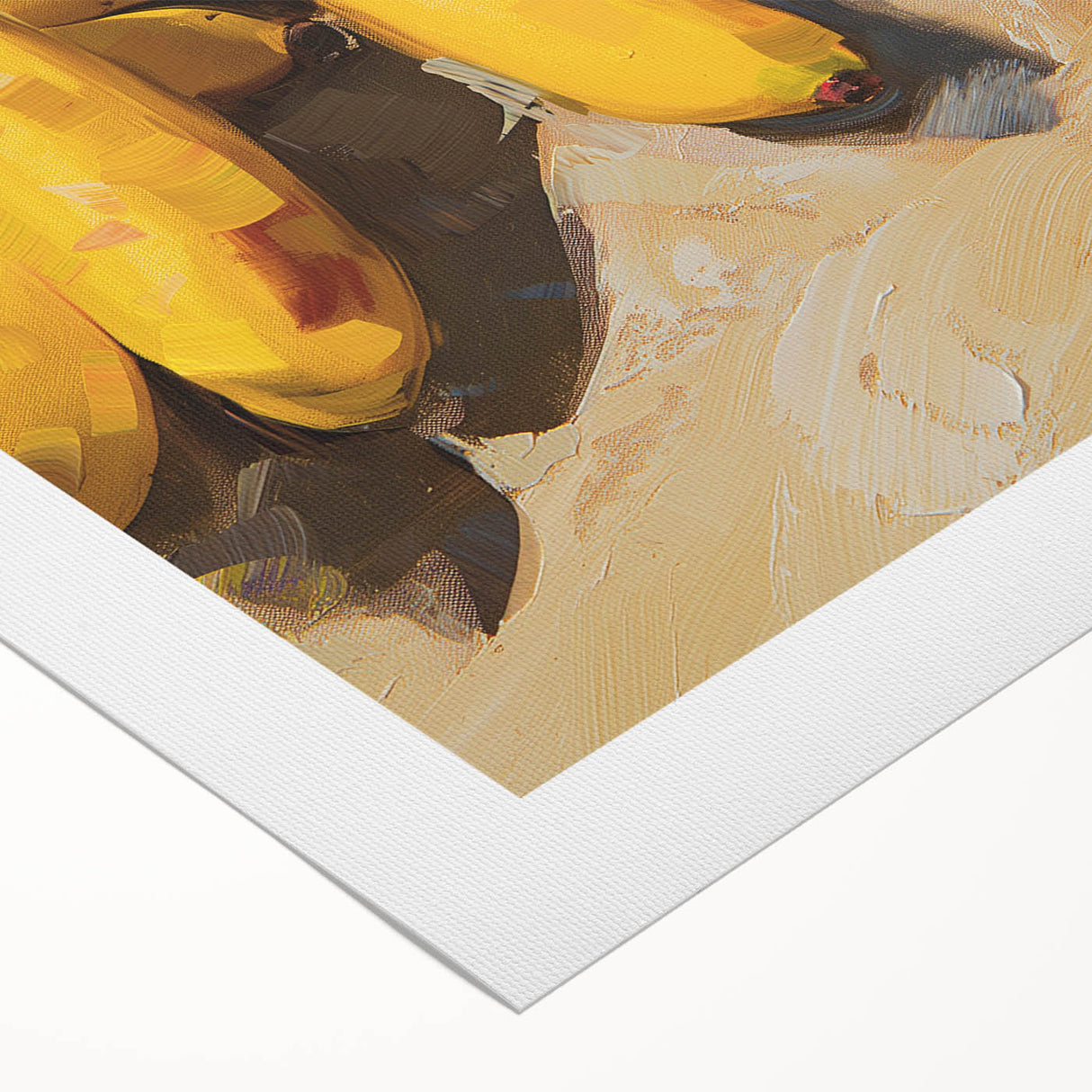 Art deco poster featuring an array of fruits in vibrant colors on a rolled canvas, suitable for dining room wall art.