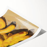 Extra large wall art featuring line art flowers in monochrome, printed on rolled canvas.