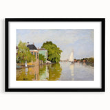 Impressionist Landscape Wall Art - Houses on the Achterzaan by Monet