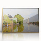Impressionist Landscape Wall Art - Houses on the Achterzaan by Monet