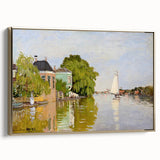 Impressionist Landscape Wall Art - Houses on the Achterzaan by Monet
