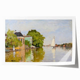 Impressionist Landscape Wall Art - Houses on the Achterzaan by Monet