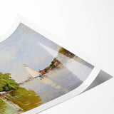 Impressionist Landscape Wall Art - Houses on the Achterzaan by Monet